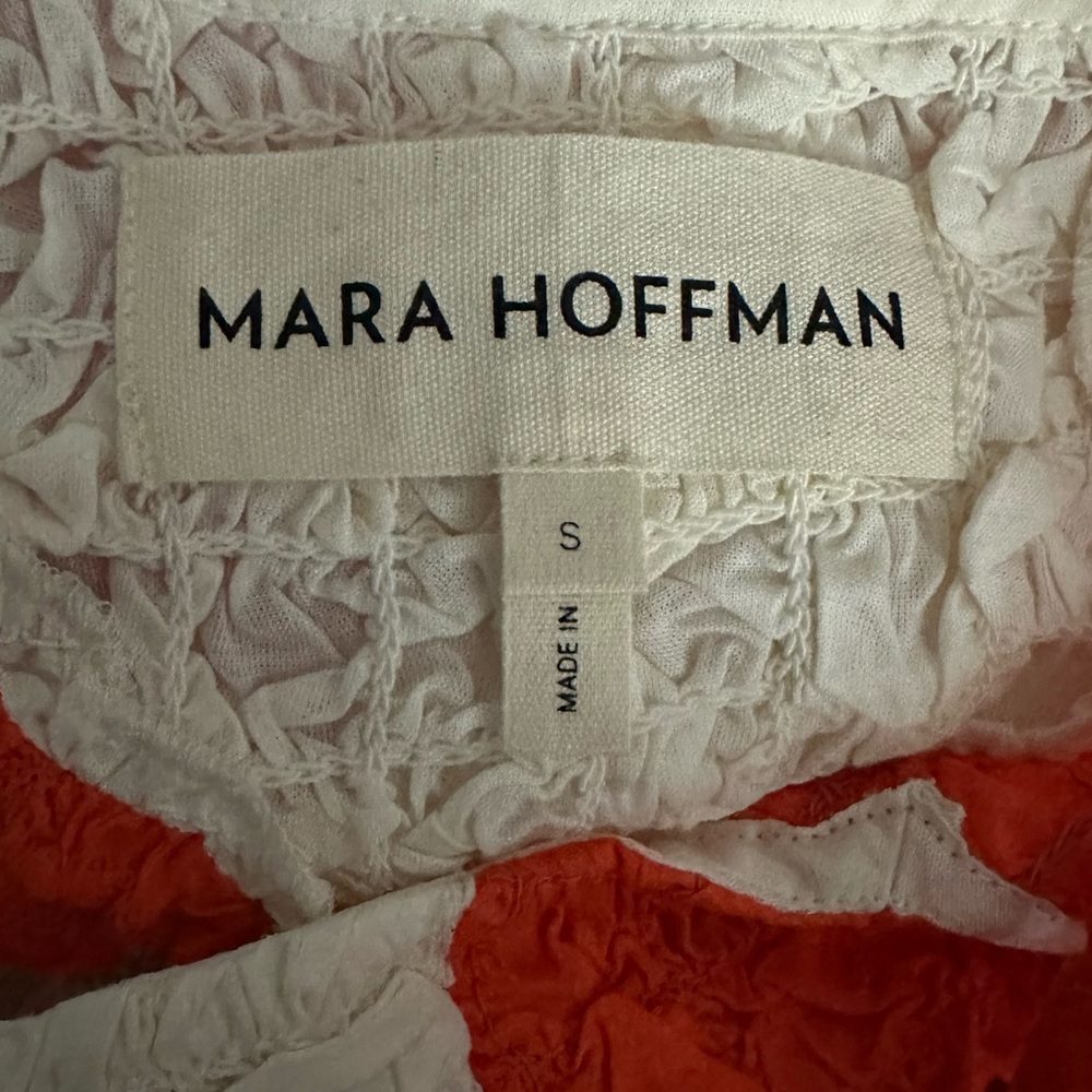 Nwot Mara Hoffman Pomelo Sloane Dress Red Multicolor Size Small — image 7 of 8